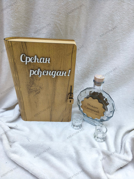 Drvena knjiga - poklon set #DKPS033